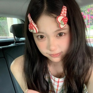 元 气满满韩系可爱草莓发夹甜美少女心侧边刘海夹头饰ins发饰