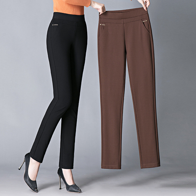 2025新款妈妈裤子高腰直筒休闲裤