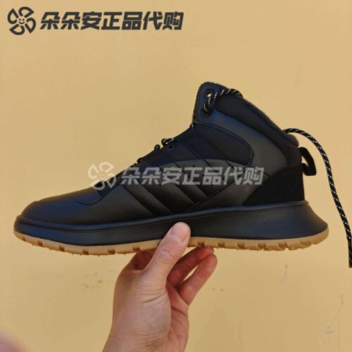阿迪达斯男冬季加绒中帮棉鞋