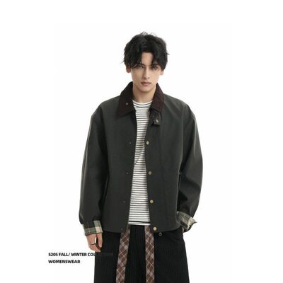 ACRARDIC2026春季美式翻领猎装夹克男款复古休闲工装外套