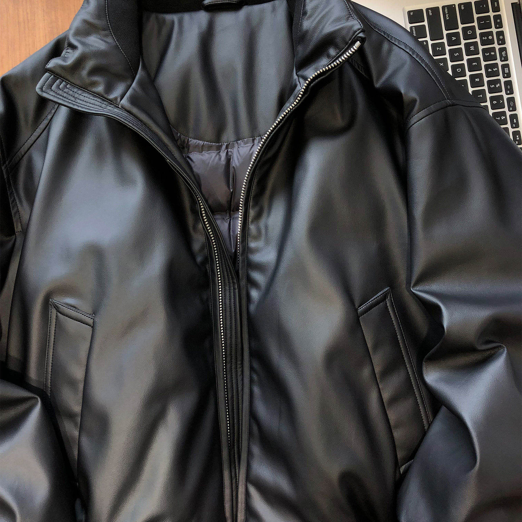 超纤蛋白软皮90白鸭绒机车皮衣羽绒服男士冬季新款保暖外套,男装,羽绒服,淘宝优惠券,粉丝福利购,淘宝优惠卷