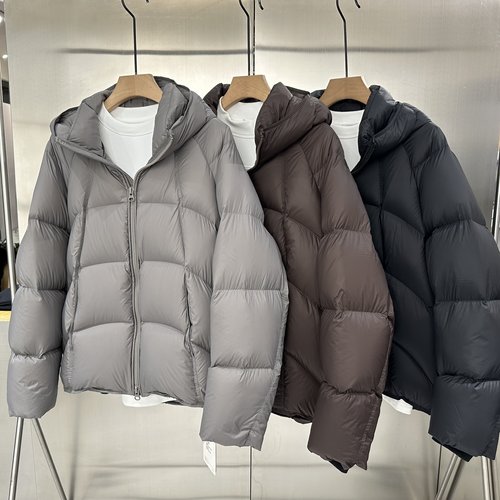 300g高充绒泡芙软糯连帽羽绒服男冬季加厚保暖御寒90白鸭绒面包服