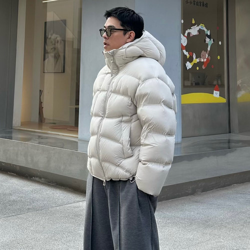 25冬季超蓬高充绒300克连帽泡芙羽绒服极寒可穿保暖男羽绒服