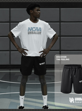UH美式运动短裤机能性训练健身四分裤男夏季透气速干索罗娜篮球裤