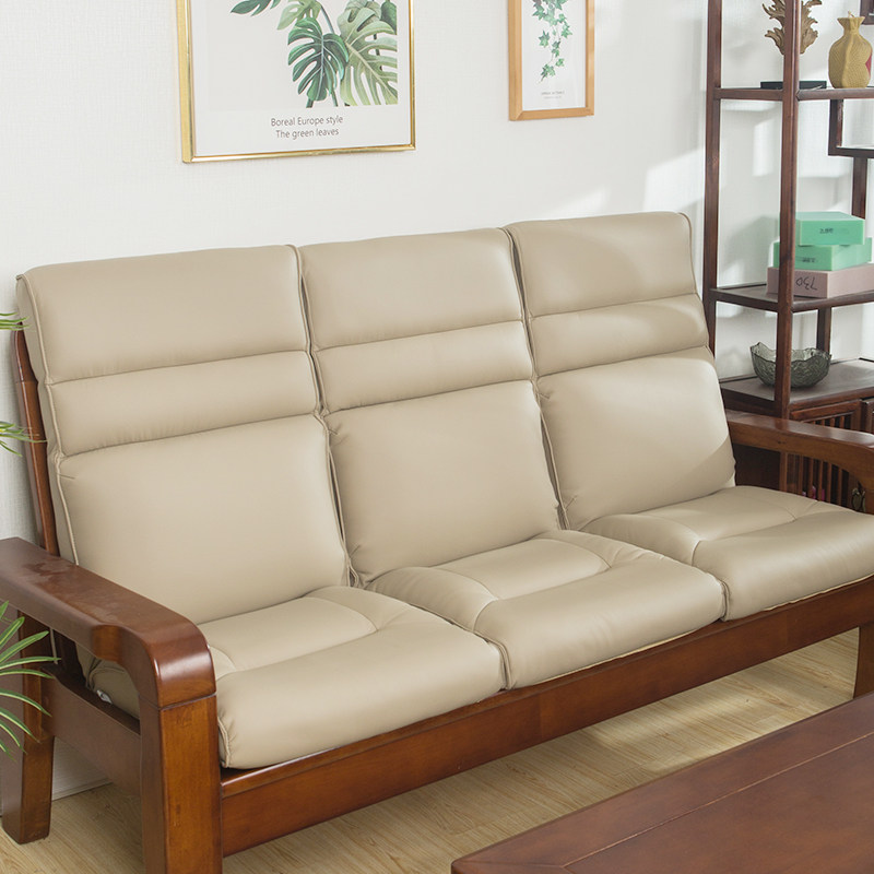 虎啸新中式实木红木沙发坐垫带靠背春秋椅护腰款海绵新中式沙发垫