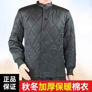 男橄榄色棉上衣秋冬款 加厚夹棉外套防寒区保暖棉夹克内搭棉袄劳保