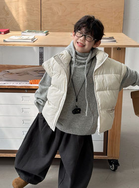 男童夹棉加厚保暖马甲面包服马夹