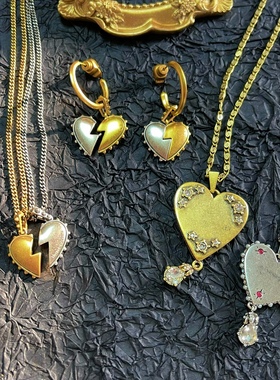 麦家爱心系列耳环项链vintage