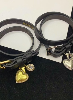 麦家真皮新款爱心项圈