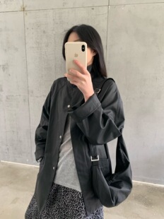 OF2026春新款 风衣女带包外套夹克派克服女yy26010 韩国立领中长款