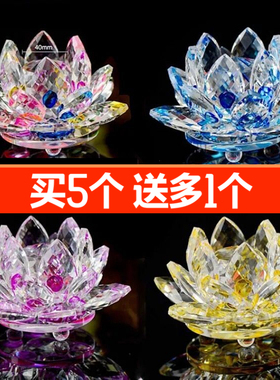 玻璃珠宝奶茶店柜台寺庙水晶莲花