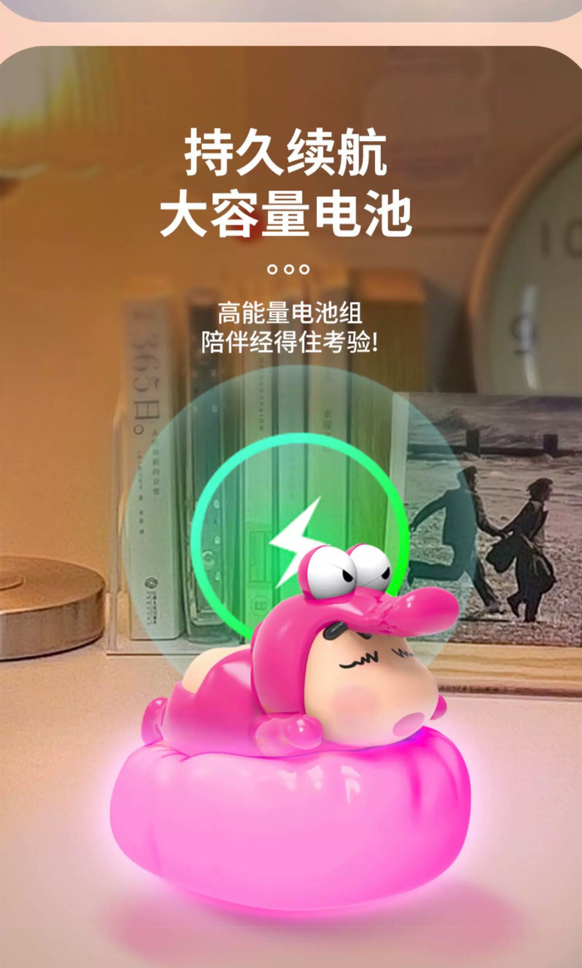 麦品文具 正版蜡笔小新盲盒七彩虹灯学生创意床头摆件解压小夜灯