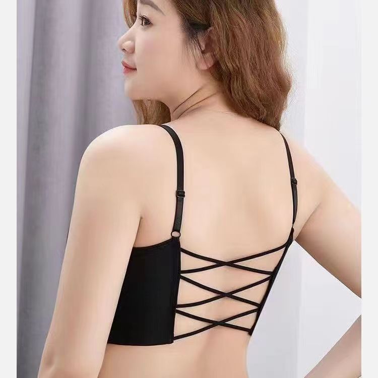 欧美胖mm大码薄款带胸垫一体抹胸性感防走光冰丝聚拢