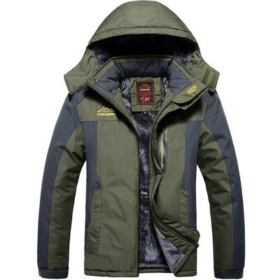 热卖新款大码男式加绒加厚冲锋衣户外运动保暖登山服棉服