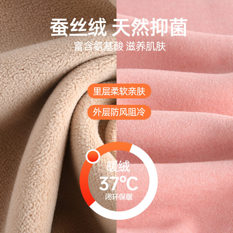 羊羔绒保暖裤男加绒加厚德绒阳离子抗起球棉裤内穿打底秋裤女高腰