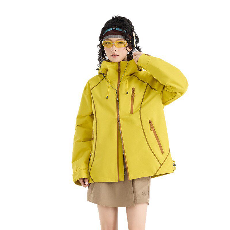 冲锋衣男女春秋新款美式轻薄透气防水防水登山服外套户外冲锋夹克