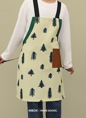 创意可爱家用厨房烘焙围兜围腰背带式防污防油可调节罩衣简约围裙