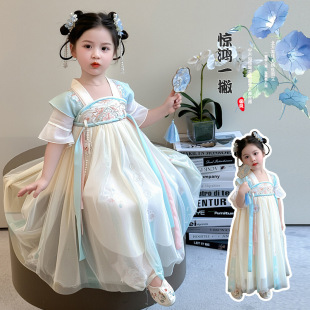 夏款 女童中国风高端洋气改良超仙女裙子 儿童汉服连衣裙2026新款
