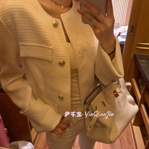尹千金【香阀世家】古早千金感小香外套韩女爱豆机场私服 W260038
