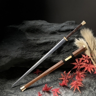 宝剑真剑汉剑弹簧钢高锰钢龙泉手工一体锻造长剑八面剑未开刃