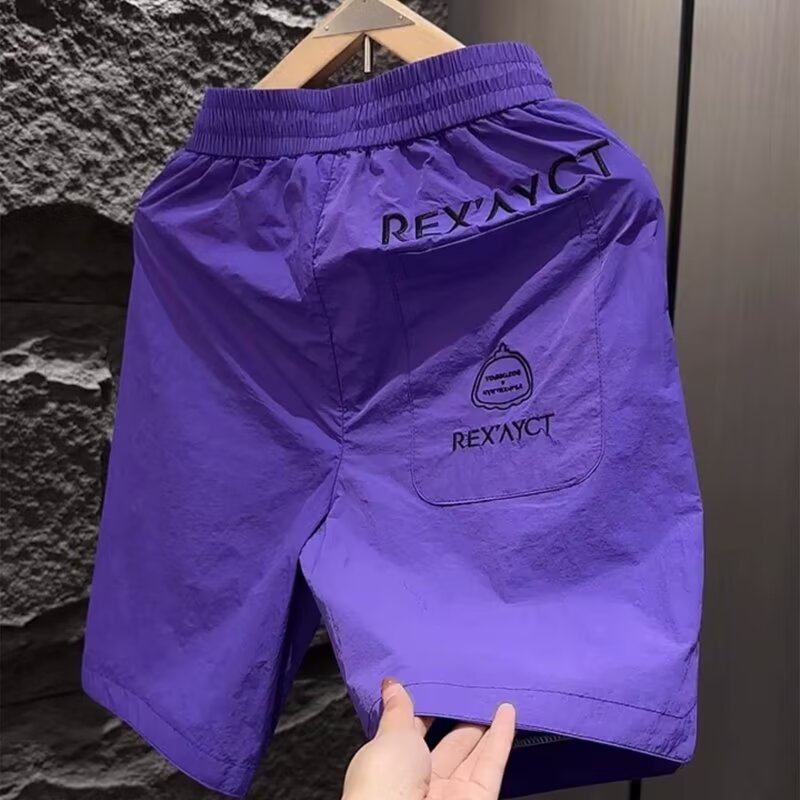 夏季外穿痞帅速干短裤男青年薄款透气学生宽松直筒沙滩休闲五分裤,男装,短裤,淘宝优惠券,粉丝福利购,淘宝优惠卷