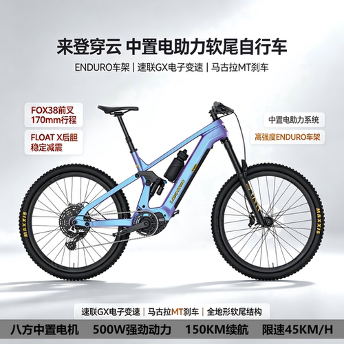 德国来登电助力软尾山地自行车