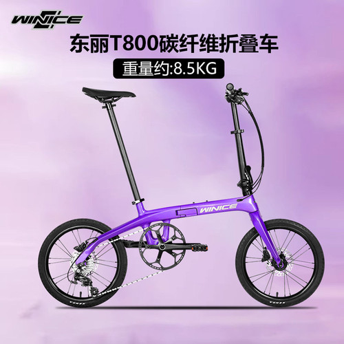 WINICE碳纤维折叠自行车10速