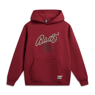 李宁反伍BADFIVE男子立体裁剪宽松套头连帽卫衣2026春AWDW025