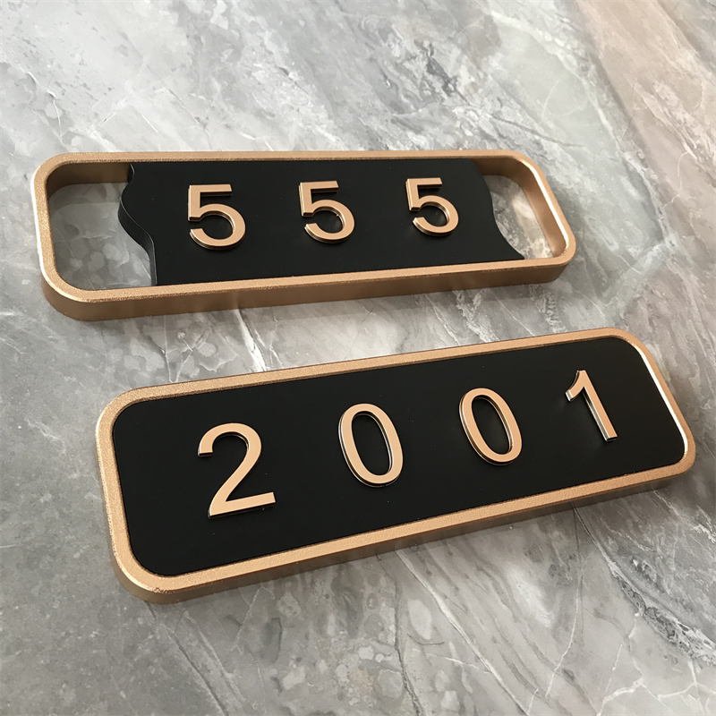 酒店宾馆数字门牌号定制个性包厢雅间饭店指示牌创意公寓民宿牌子