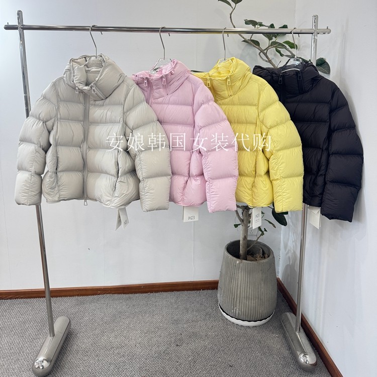 PH23女装连帽泡芙白鹅绒羽绒外套