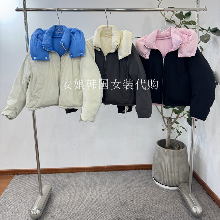 PH23净色双面穿白鹅绒羽绒服外套