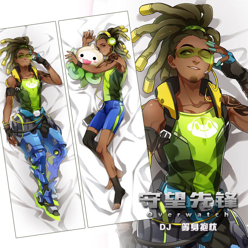逍遥宅品原创守望先锋游漫周边卢西奥DJ等身抱枕二次元枕套