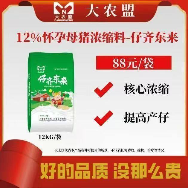 大农盟仔齐东来h怀孕母猪料12%母猪浓缩料核心妊娠期母猪料