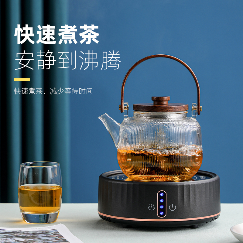 耐高温玻璃大容量蒸煮双用提梁壶