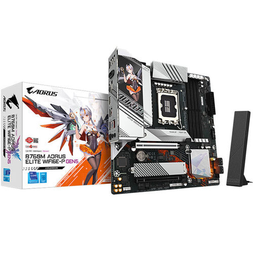 技嘉B760M AORUS ELITE WIFI6E-P GEN5雕妹主板DDR5适用14代CPU