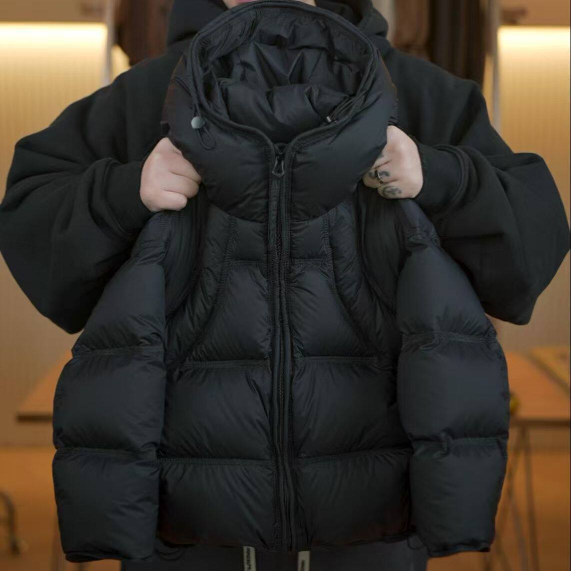 男女童连帽棉服冬季新款中大儿童加厚保暖拉链面包服男孩休闲外套