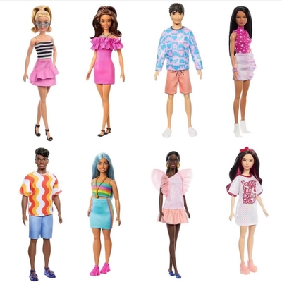 美国Barbie芭比娃娃玩具2023时尚达人barbie fashionista 65周年