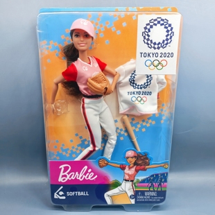 美国代购奥林匹克垒球Barbie芭比娃娃节日生日礼物玩具