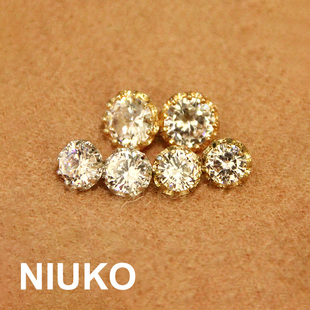 NIUKO 精致高级定制 超高档 衬衫扣 金属 闪钻玻璃钮扣 衬衣扣子
