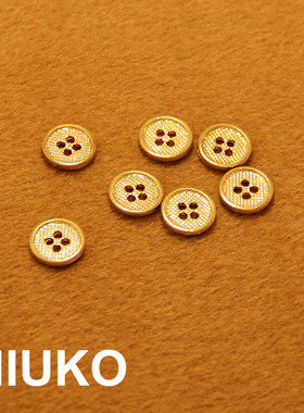 niuko金色高档衬衫diy针织纽扣