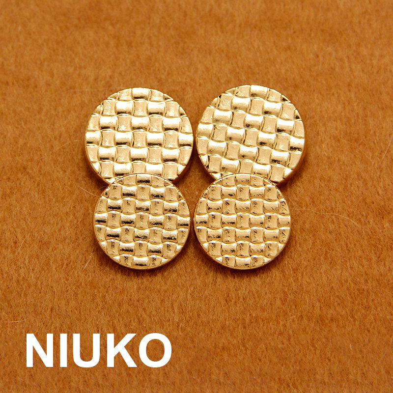 NIUKO 金属大衣纽扣子时尚金色格纹钮扣服装辅料DIY外套高档手工,居家布艺,纽扣,淘宝优惠券,粉丝福利购,淘宝优惠卷