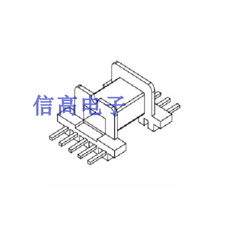 EFD15变压器磁芯骨架卧式4槽平针