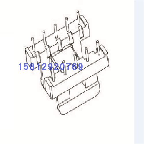 EE25高频磁芯骨架卧式5+5
