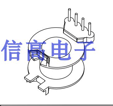 RM10磁芯立式骨架4+0针
