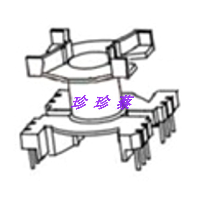 PQ4025高频变压器磁芯骨架立式