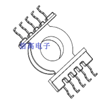 高频磁芯骨架立式5+5针螃蟹脚