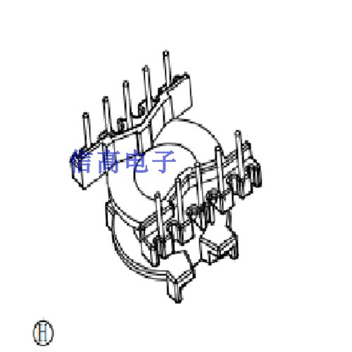 pq2014高频磁芯骨架立式5+5电木