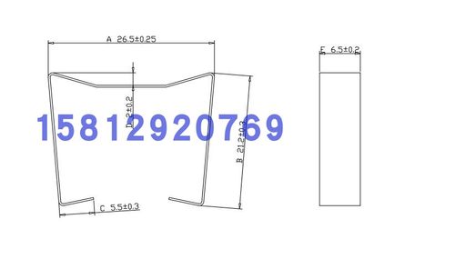 EE25变压器钢夹铁夹铁扣E25变压器磁芯用钢夹