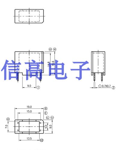 CS-54磁环底座电感底座 BASE