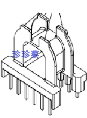 ATQ17高频变压器骨架变压器骨架卧式6+6针